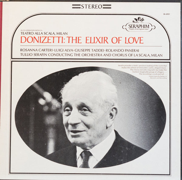 Donizetti -*, Rosanna Carteri, Luigi Alva, Giuseppe Taddei, Rolando Panerai, Tullio Serafin  conducting : Orchestra Del Teatro Alla Scala : The Elixir of Love (2xLP, RE + Box)