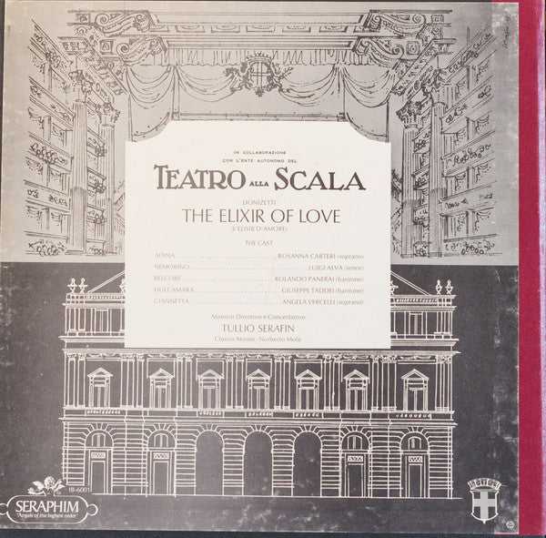 Donizetti -*, Rosanna Carteri, Luigi Alva, Giuseppe Taddei, Rolando Panerai, Tullio Serafin  conducting : Orchestra Del Teatro Alla Scala : The Elixir of Love (2xLP, RE + Box)