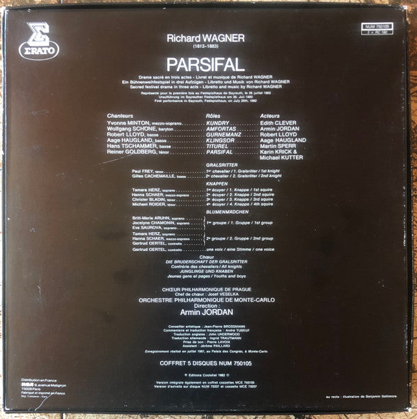 Richard Wagner, Armin Jordan : Parsifal (Musique Originale Du Film De H.J. Syberberg) (5xLP + Box)