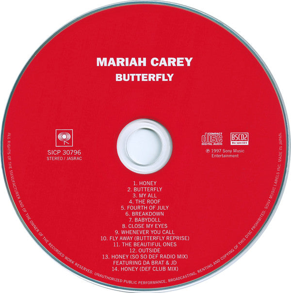 Mariah Carey : Butterfly (CD, Album, RE, Blu)