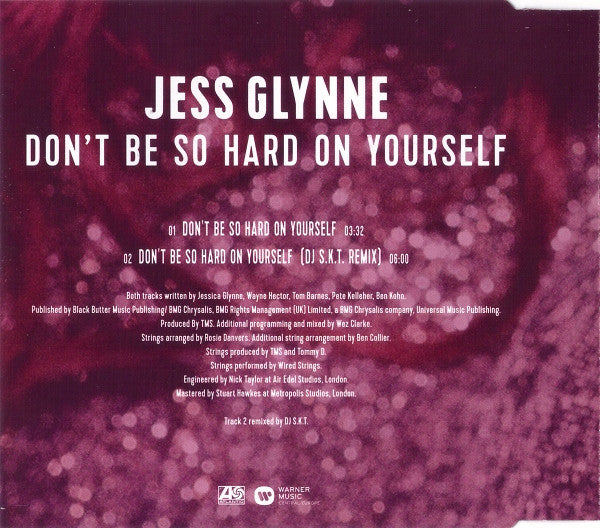 Jess Glynne : Don't Be So Hard On Yourself (CD, Single)