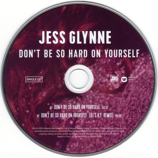 Jess Glynne : Don't Be So Hard On Yourself (CD, Single)