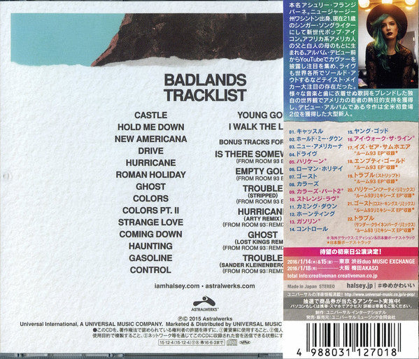 Halsey : Badlands (CD, Album, S/Edition)