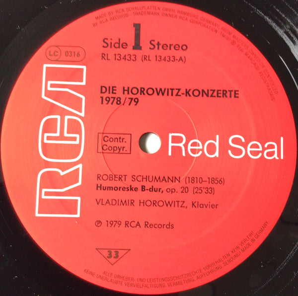 Schumann* / Rachmaninoff* / Liszt*, Horowitz* : Die Horowitz Konzerte 1978/79 (LP, Album)