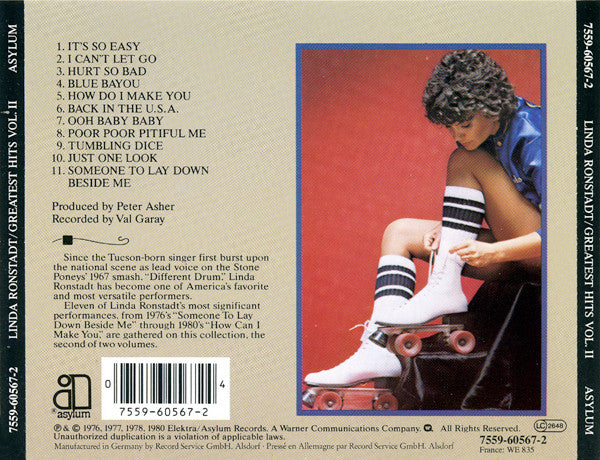 Linda Ronstadt : Greatest Hits Volume Two (CD, Comp, RP)