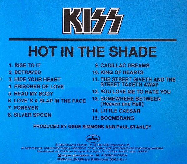 Kiss : Hot In The Shade (CD, Album, RE)