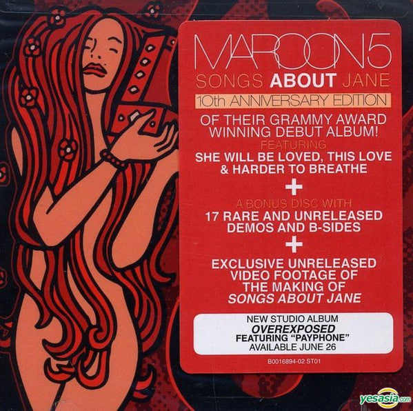 Maroon 5 : Songs About Jane (10th Anniversary Edition) (2xCD, Album, Enh, RE)