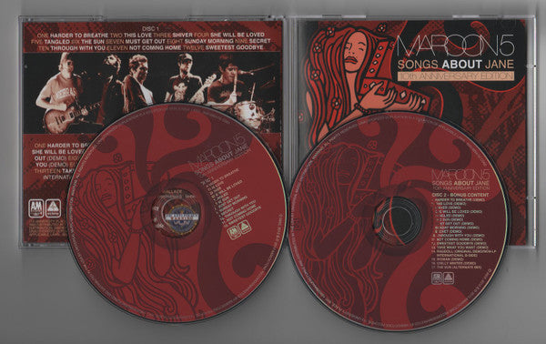 Maroon 5 : Songs About Jane (10th Anniversary Edition) (2xCD, Album, Enh, RE)