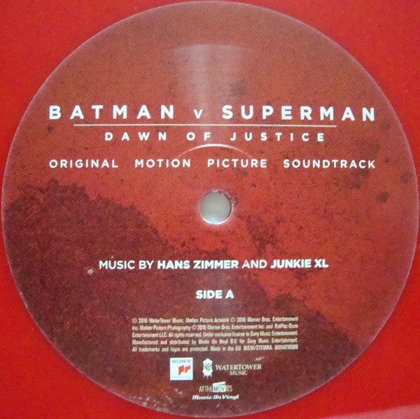 Hans Zimmer And Junkie XL : Batman V Superman: Dawn Of Justice (Original Motion Picture Soundtrack) (LP, Red + LP, Blu + LP, Etch + Album, Dlx, Ltd, Nu)