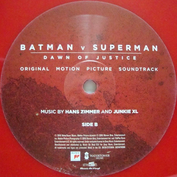 Hans Zimmer And Junkie XL : Batman V Superman: Dawn Of Justice (Original Motion Picture Soundtrack) (LP, Red + LP, Blu + LP, Etch + Album, Dlx, Ltd, Nu)