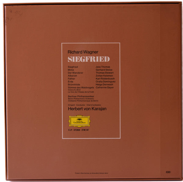 Richard Wagner, Berliner Philharmoniker, Herbert von Karajan : Siegfried (5xLP + Box)