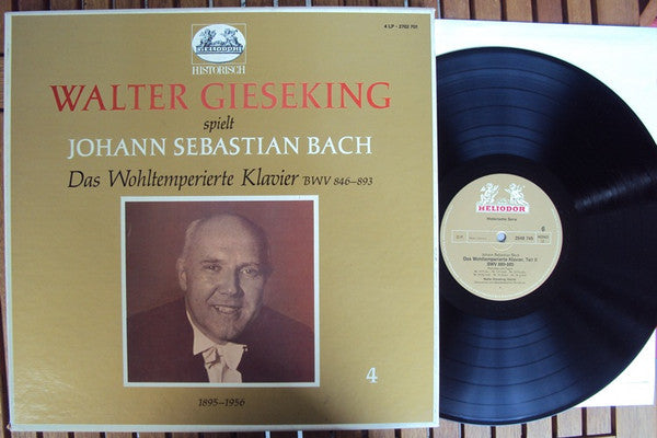 Gieseking* / Bach* : Das Wohltemperierte Klavier BWV 846-983 (4xLP, Album, Mono + Box)