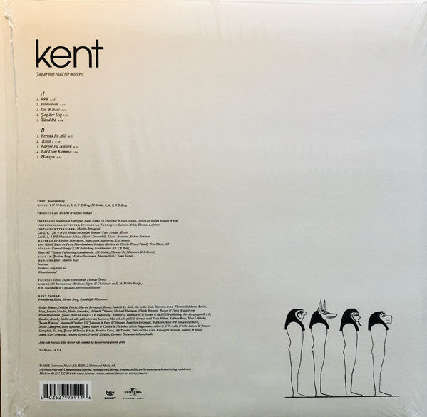 Kent (2) : Jag Är Inte Rädd För Mörkret (LP, Album, RE, Tra)