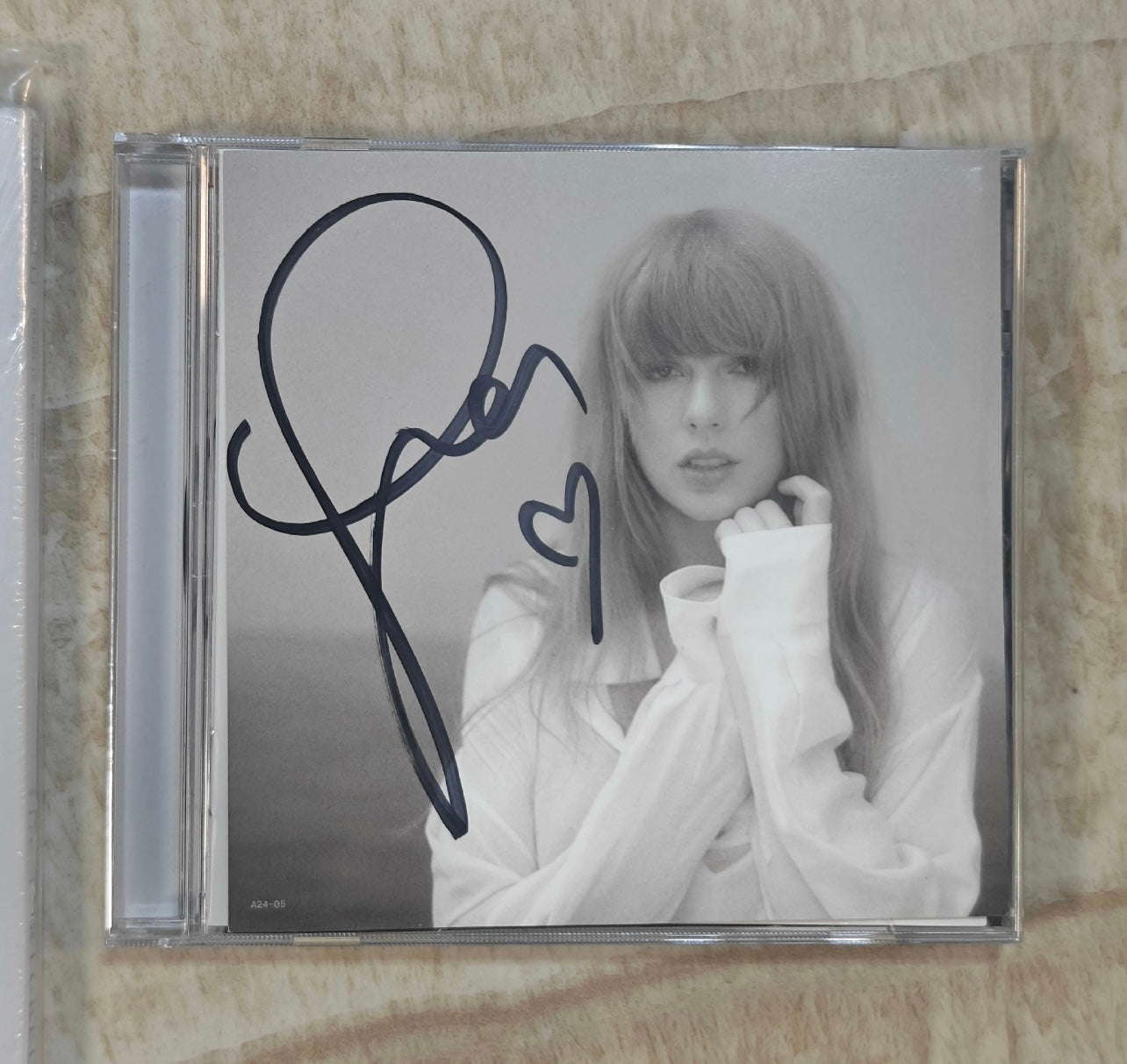 Taylor Swift TTPD Thick Cardboard Signed CD - First Batch Signature