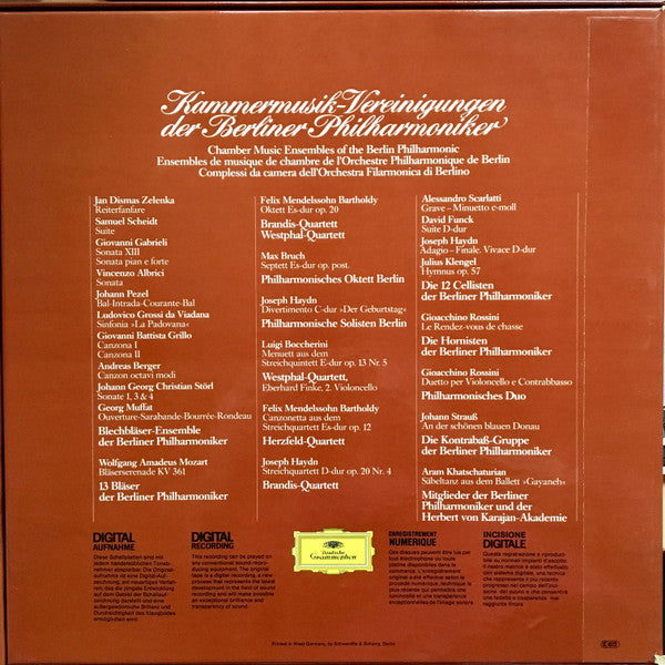 Kammermusik-Vereinigungen der Berliner Philharmoniker* : Kammermusik (5xLP + Box)