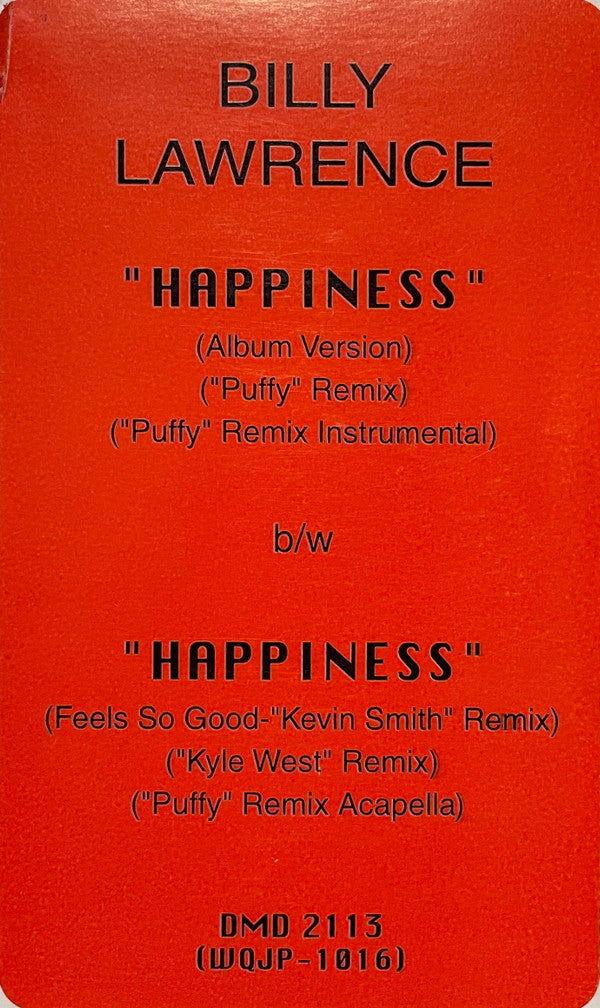 Billy Lawrence : Happiness (12", Single, Ltd, RP)