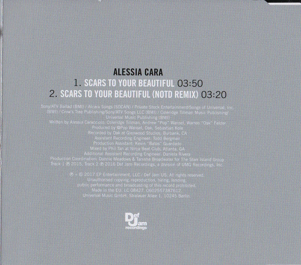 Alessia Cara : Scars To Your Beautiful (CD, Single)