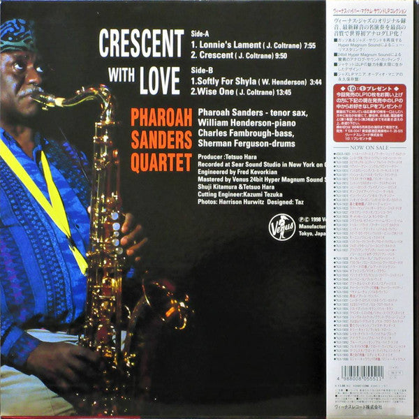 Pharoah Sanders Quartet : Crescent With Love (LP, Album, 180)