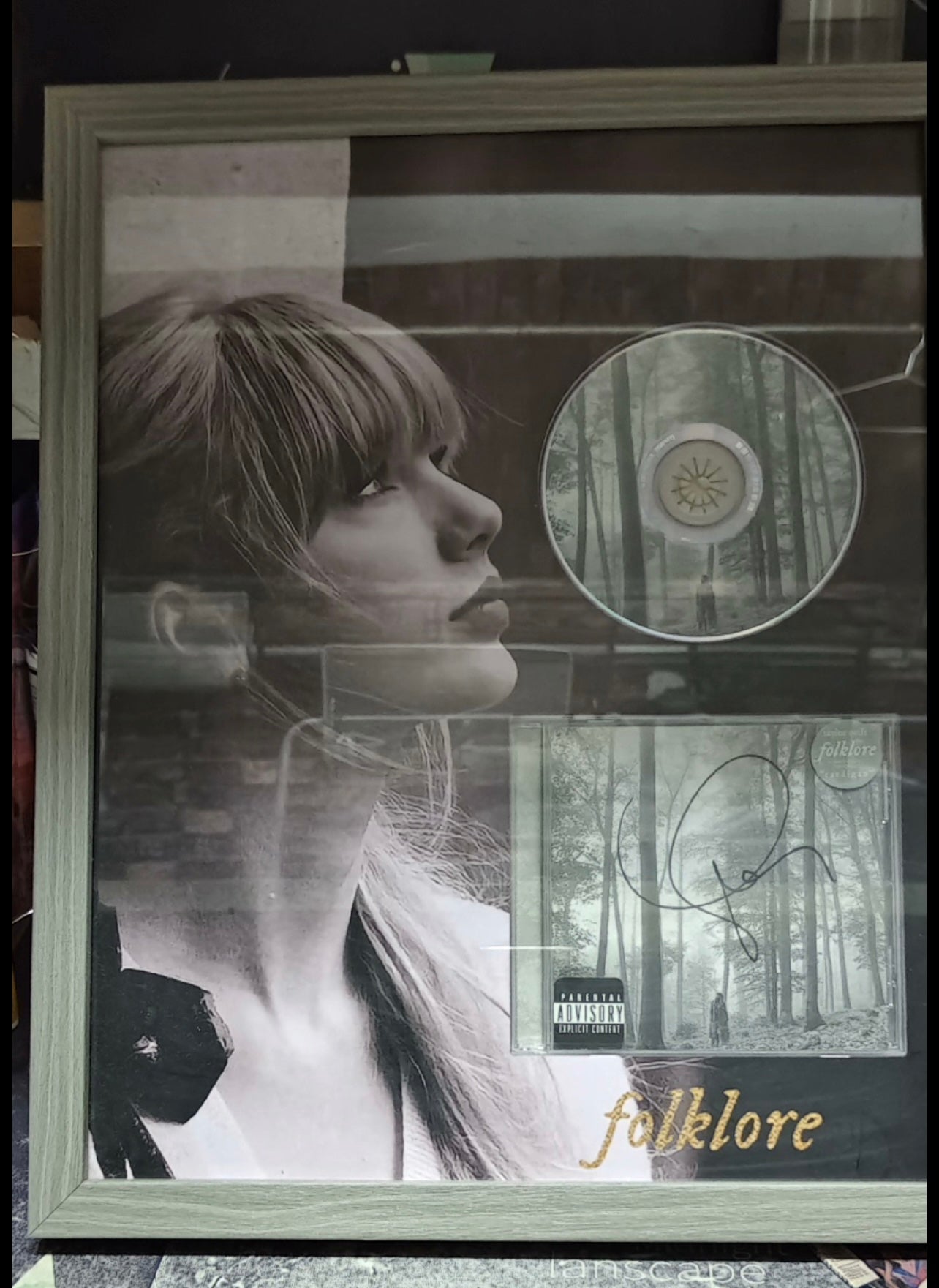 Taylor Swift Folklore Signed CD - Third Batch (Framed)