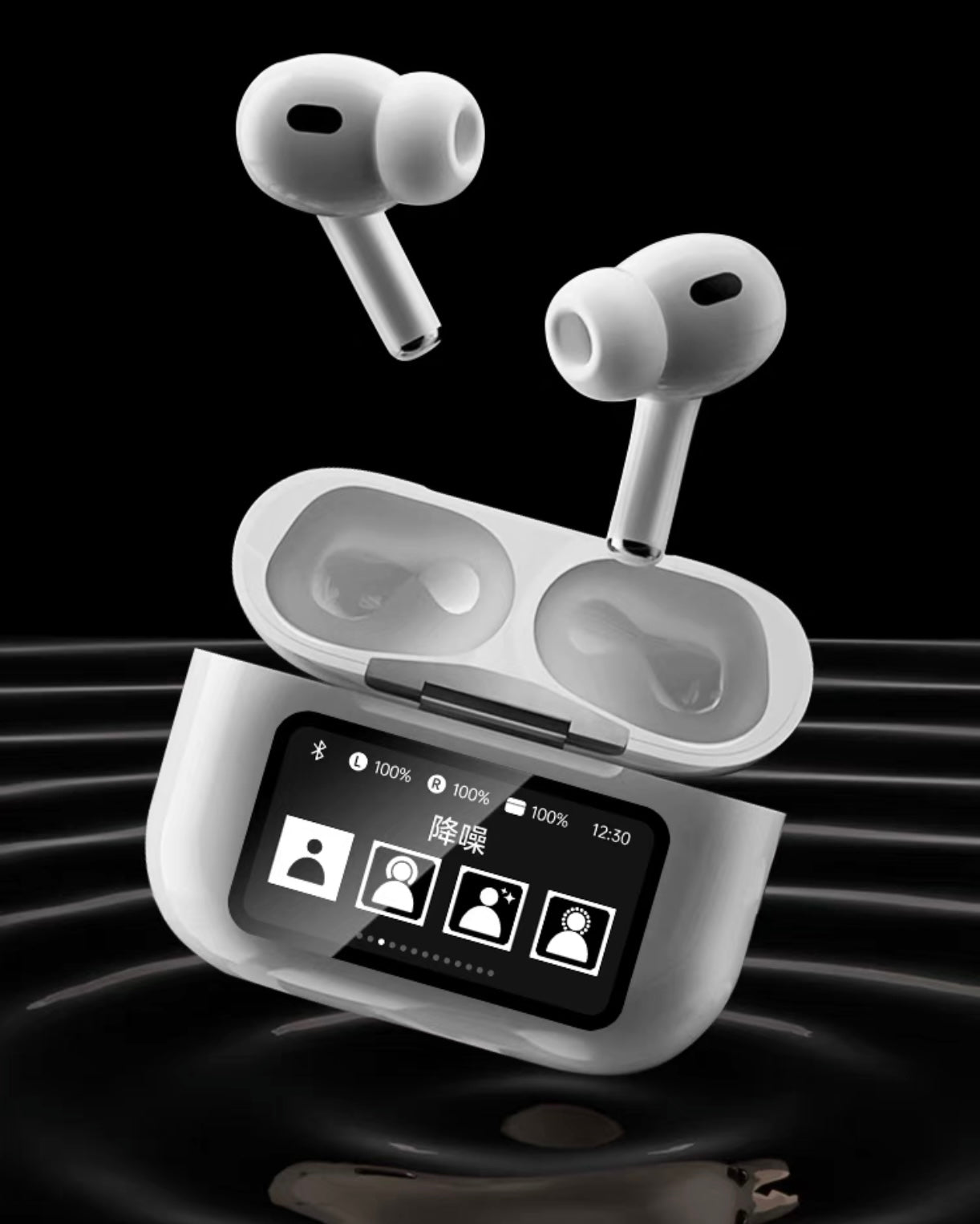 Wireless Earbuds – 2024 Pro3 with Smart Display and Active Noise Cancellation 無線藍牙耳機 – 2024款Pro3智慧屏幕主動降噪耳機