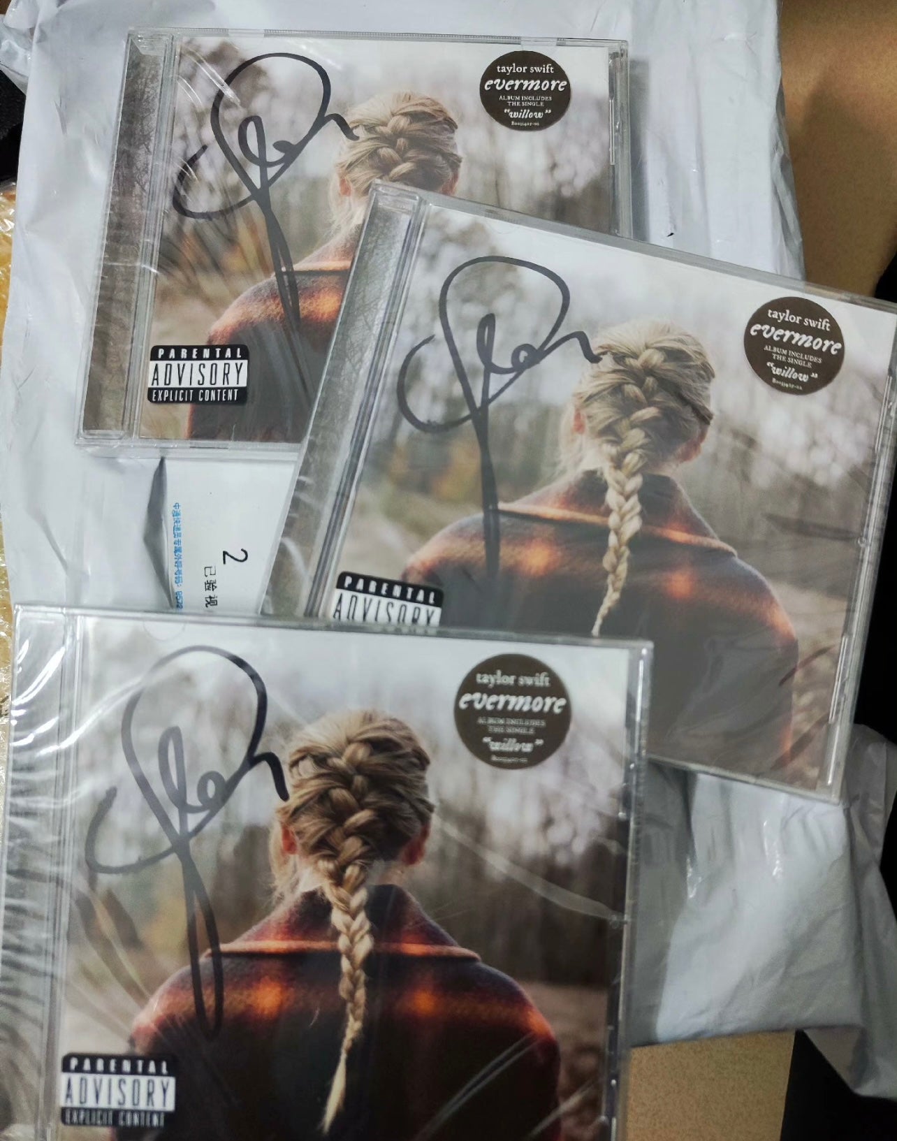 Taylor Swift Autographed CD Showcase