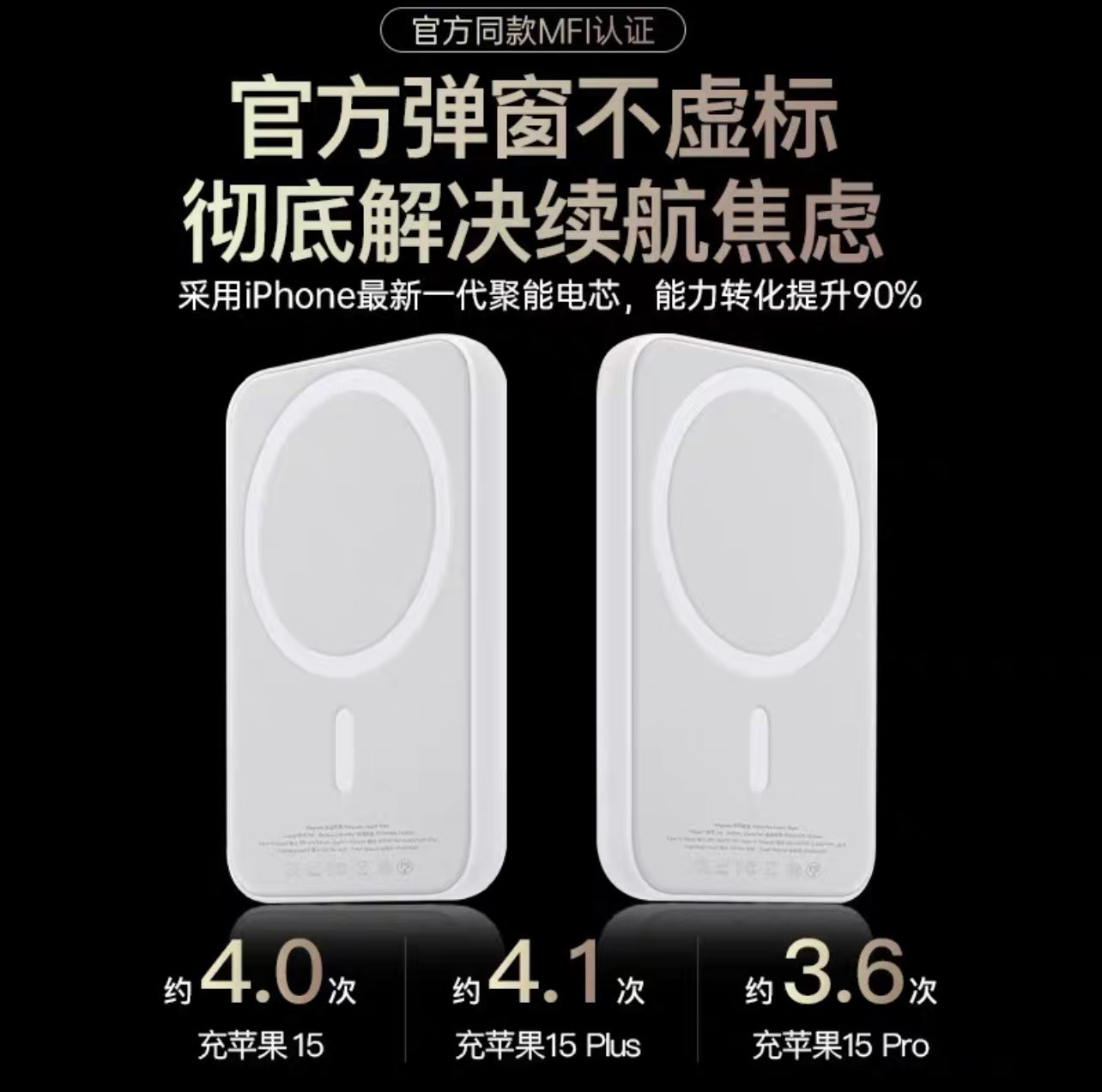 MagSafe-Compatible Wireless Power Bank (2024 Compact Edition) MagSafe磁吸充電寶（2024新款小巧便攜版）