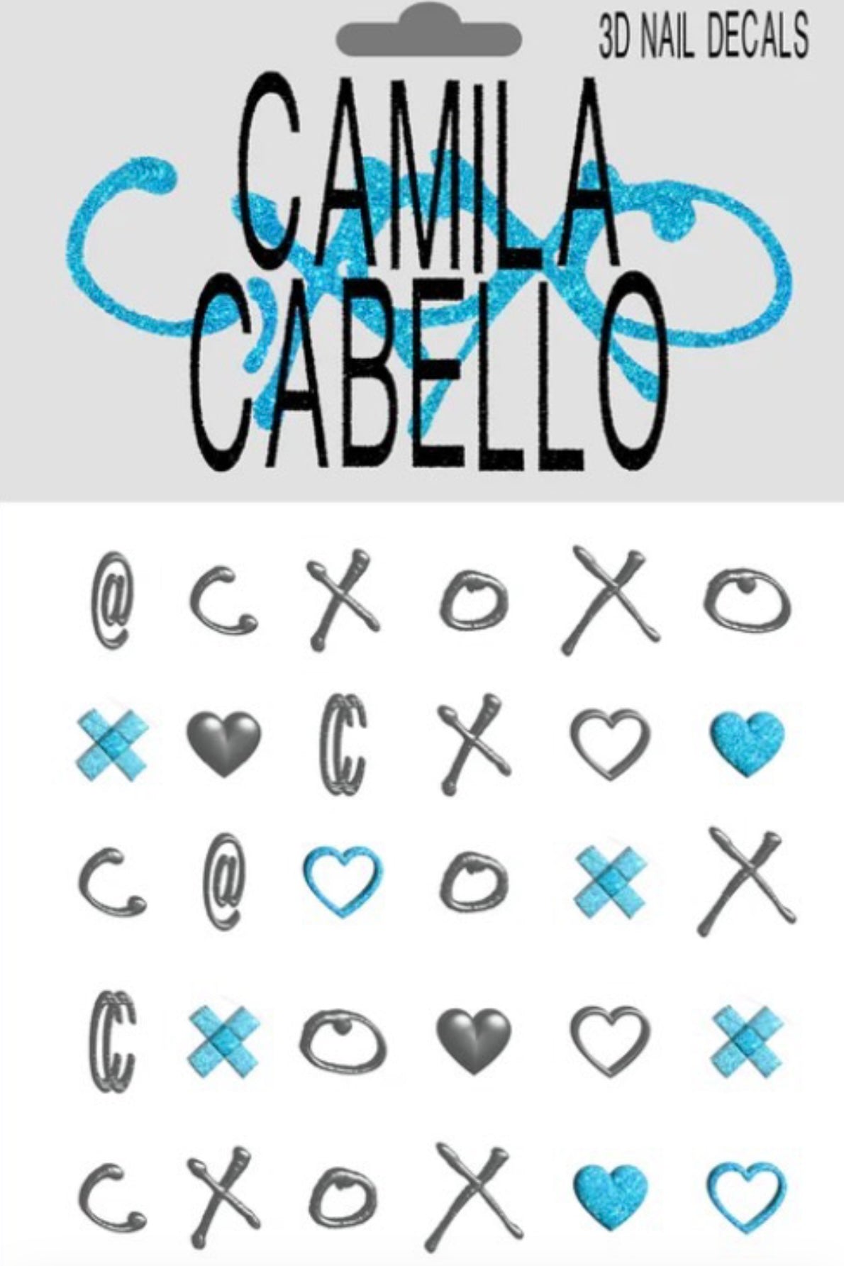 Camila Cabello C, XOXO 3D Nail Decals 卡米拉指甲贴