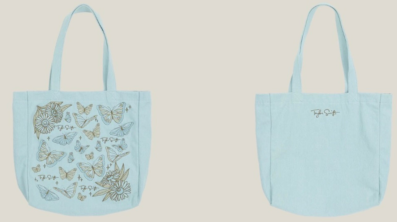 Taylor Swift Self-Titled Butterfly Tote Bag 泰勒斯威夫特 蝴蝶圖案 帆布包