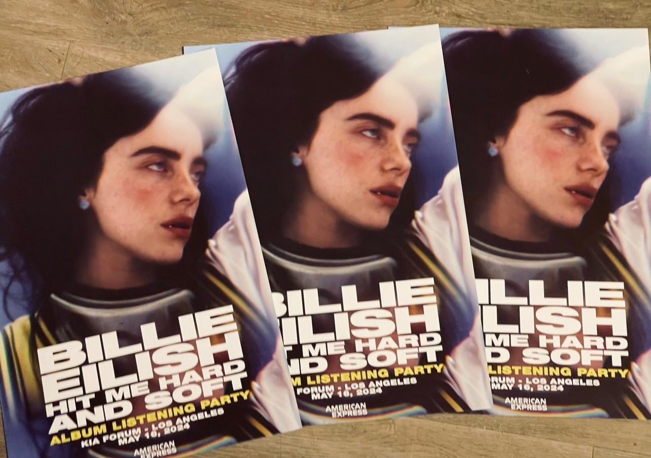 Billie Eilish – Hit Me Hard and Soft Listening Party Poster (Limited Edition)