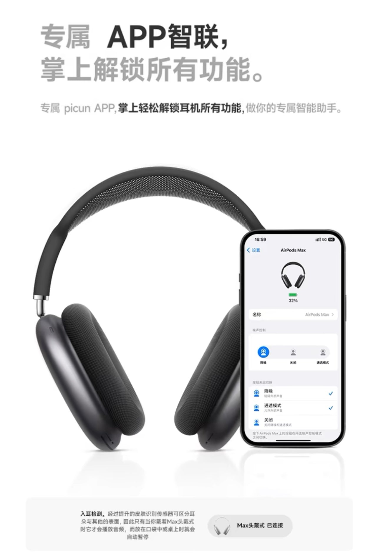 Wireless Over-Ear Headphones – Max 2024 HiFi Noise-Cancelling
無線頭戴式耳機 – Max 2024高保真降噪耳機