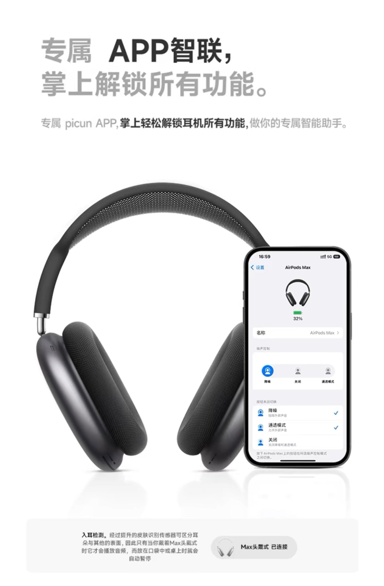 Wireless Over-Ear Headphones – Max 2024 High-Fidelity Noise-Cancelling 無線頭戴式耳機 – Max 2024高保真降噪耳機