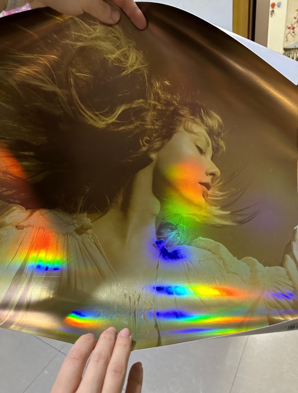 Taylor Swift - Fearless Era Holographic Metal Poster 泰勒·斯威夫特《放手去爱》時代金屬镭射海報