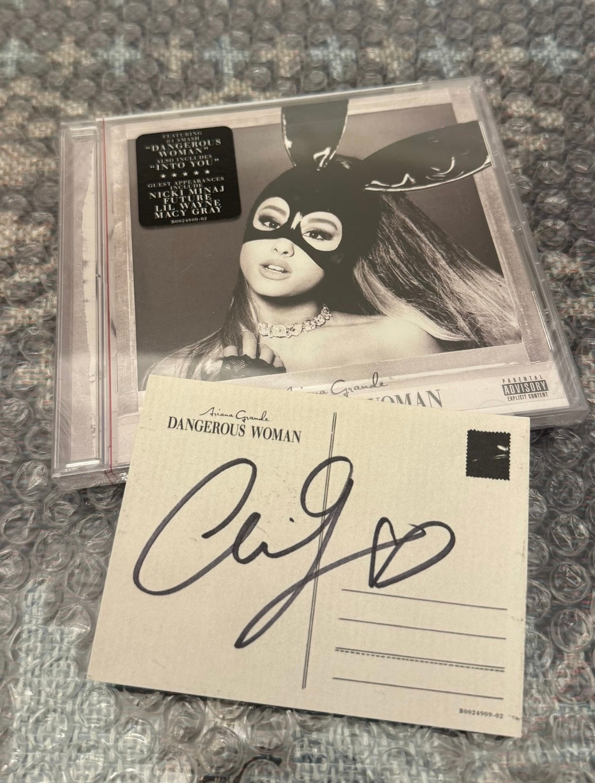 Ariana Grande - Dangerous Woman Signed Postcard with CD