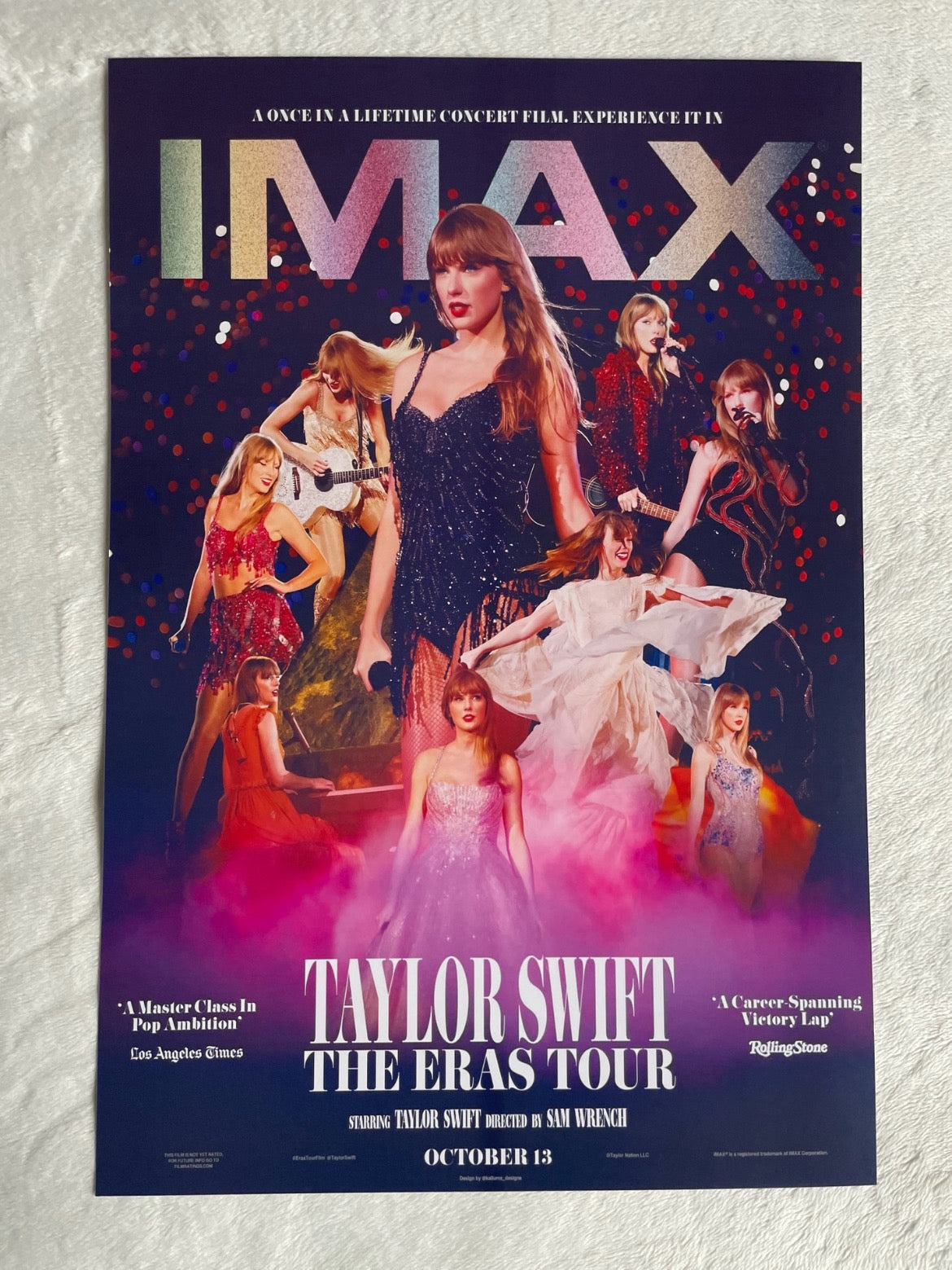 Taylor Swift - The Eras Tour IMAX poster, excellent condition, 泰勒絲 - 《The Eras Tour》IMAX電影海報，品相極佳