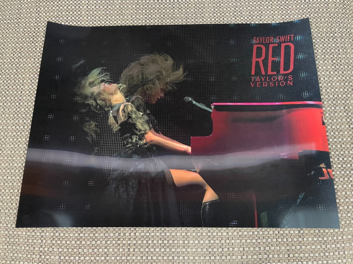 Taylor Swift Red Taylor’s Version Laser Poster, limited edition, All Too Well. 泰勒·斯威夫特 Red Taylor’s Version 鐳射海報，限量版，All Too Well。