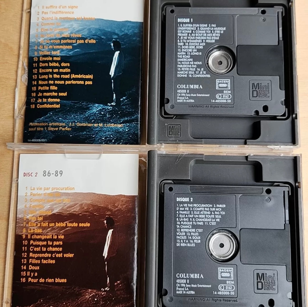 [JUST AS SHOWN]  Jean-Jacques Goldman - Singulier (Original MD Edition, 2 MiniDisc Set)