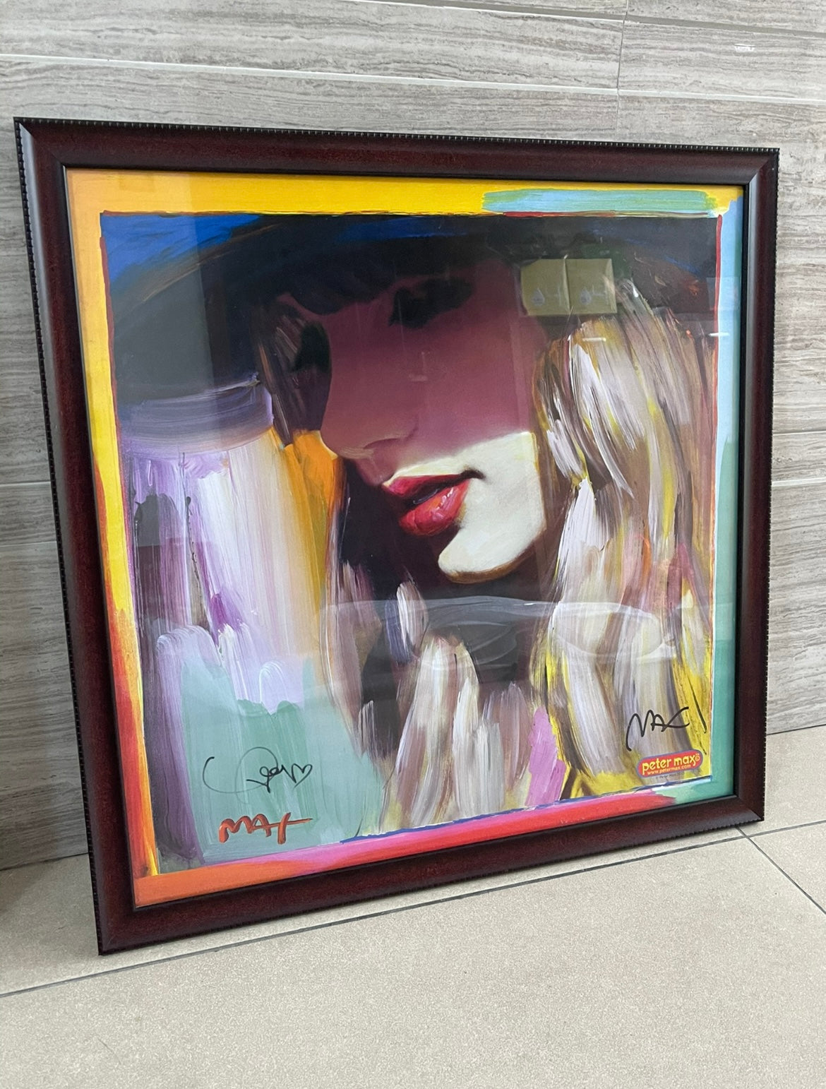 TaylorSwiftRedSignedPainting 油畫簽名作品