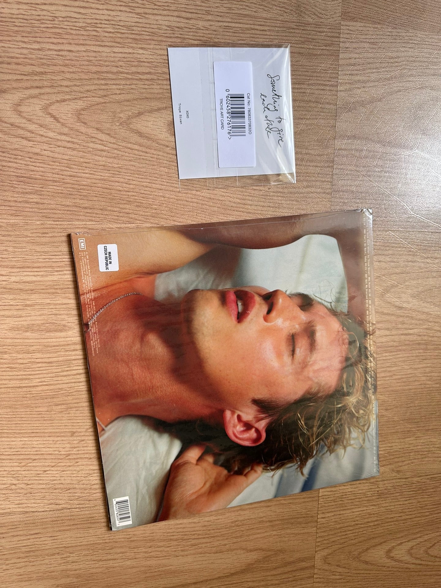 [IN HAND]Troye Sivan - Something To Give Each Other, signed Spotify exclusive orange colored vinyl, includes signed card, LP, brand new and unopened