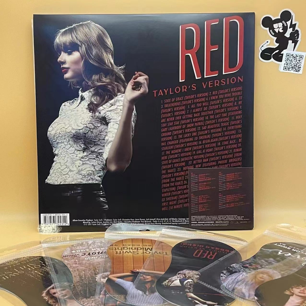 #1010 - Taylor Swift Red 4LP Vinyl Record - Limited Edition Black Vinyl - China Official Reissue