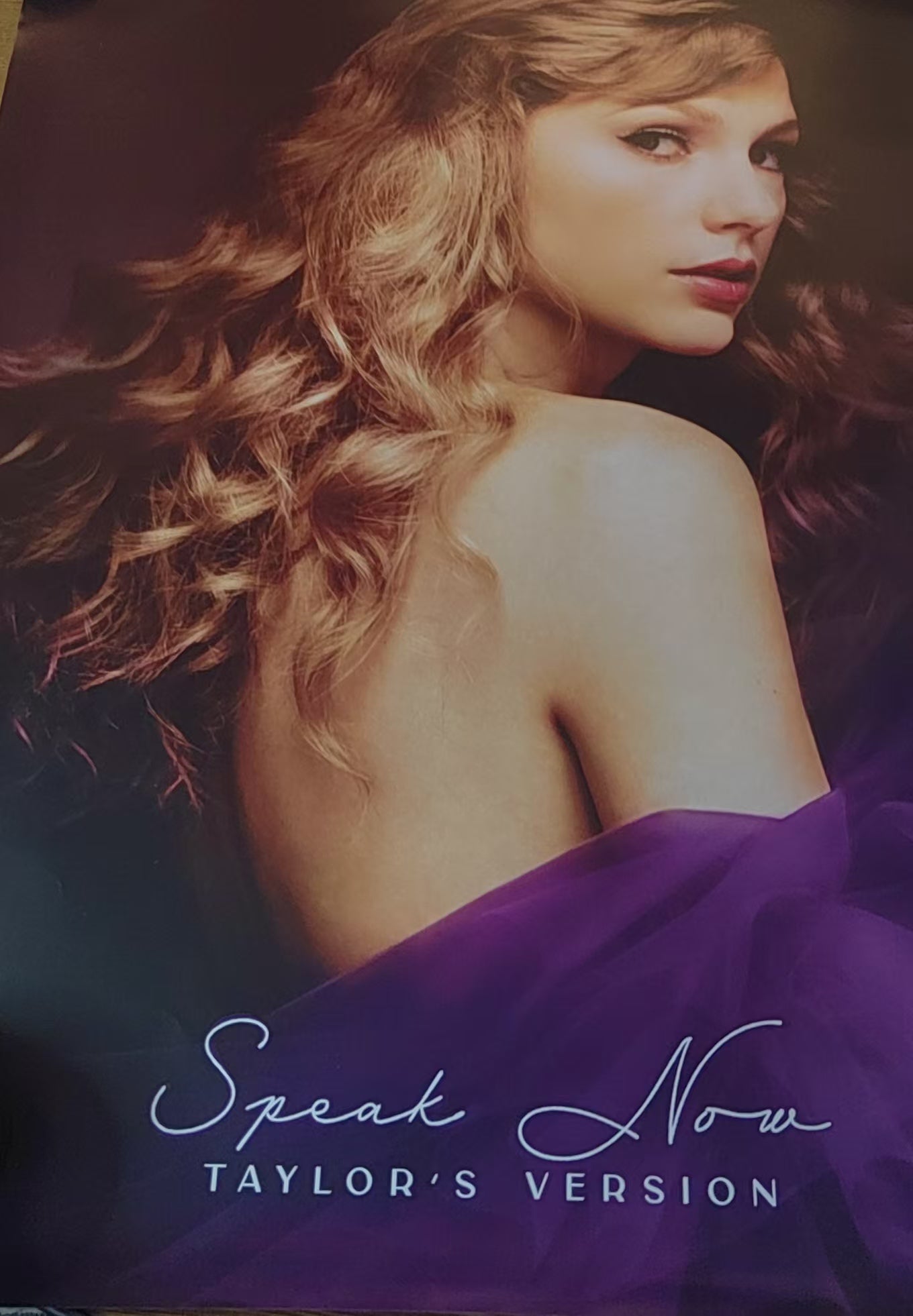 Taylor Swift - Speak Now (Taylor’s Version) - Limited Edition Chinese Promotional Poster (Minor Damage) 泰勒·斯威夫特《爱的告白》（泰勒版本）限量版中文推廣海報（輕微受損）