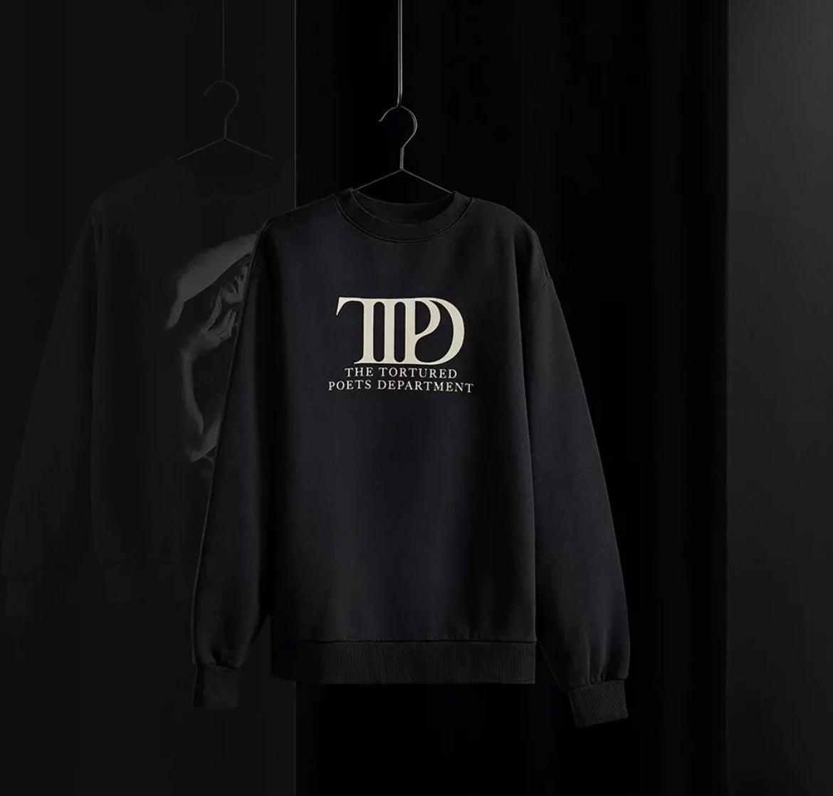 Taylor Swift TTPD Black Hoodie泰勒斯威夫特 TTPD黑色套頭衛衣