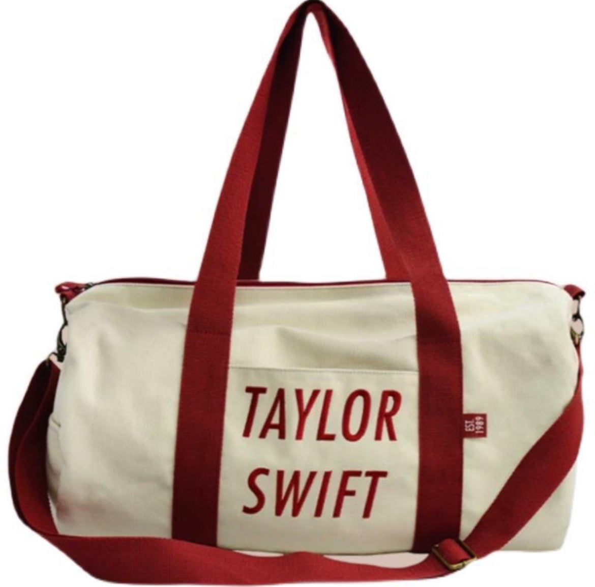 Taylor Swift TS Red Duffel Bag 泰勒斯威夫特TS紅色運動包