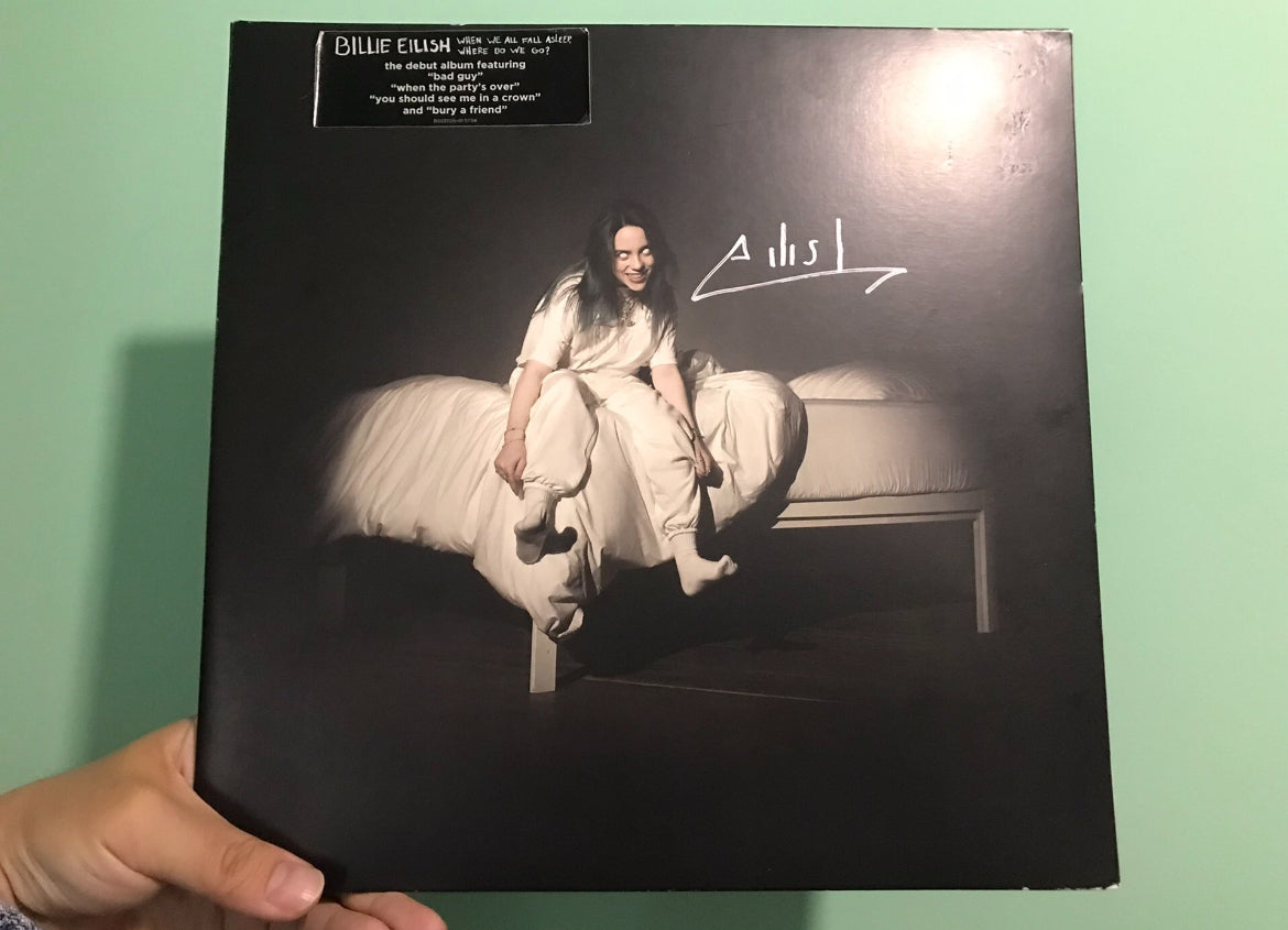 Billie Eilish - When We All Fall Asleep, Where Do We Go? Limited Edition White Vinyl, Signed LP 當我們都入睡時，我們去哪裡？限量版白色黑膠，簽名版LP