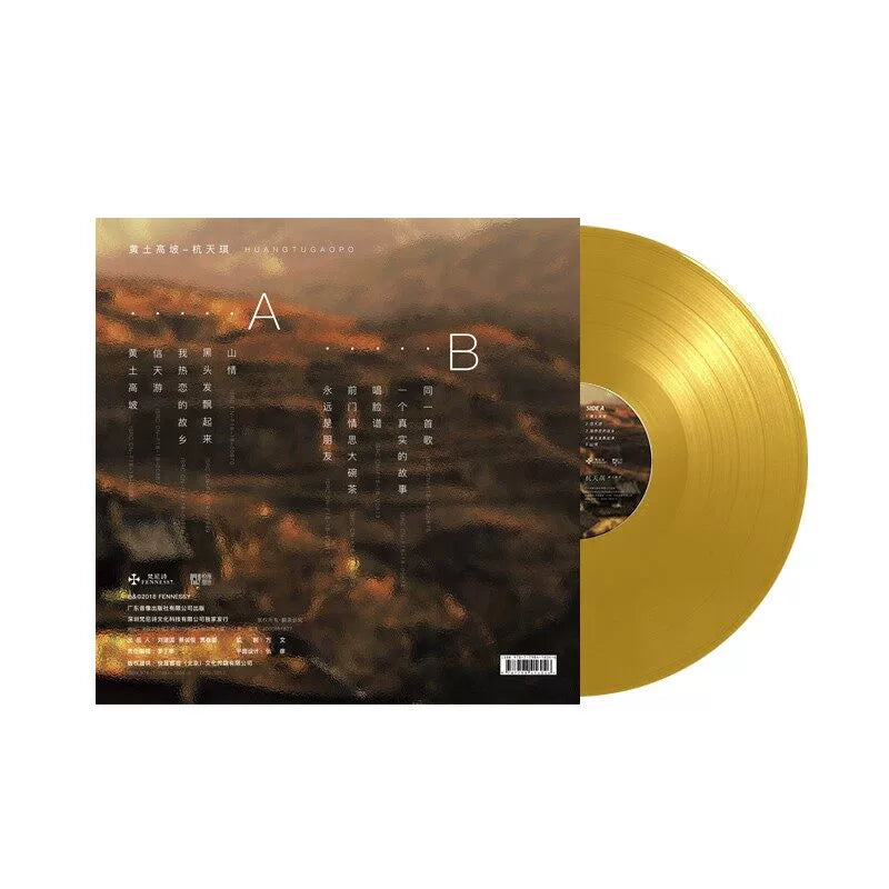 Hang Tianqi album Loess High Slope the same song mustard yellow color rubber LP vinyl record  官方正版 杭天琪专辑 黄土高坡 同一首歌 芥黄色彩胶LP黑胶唱片