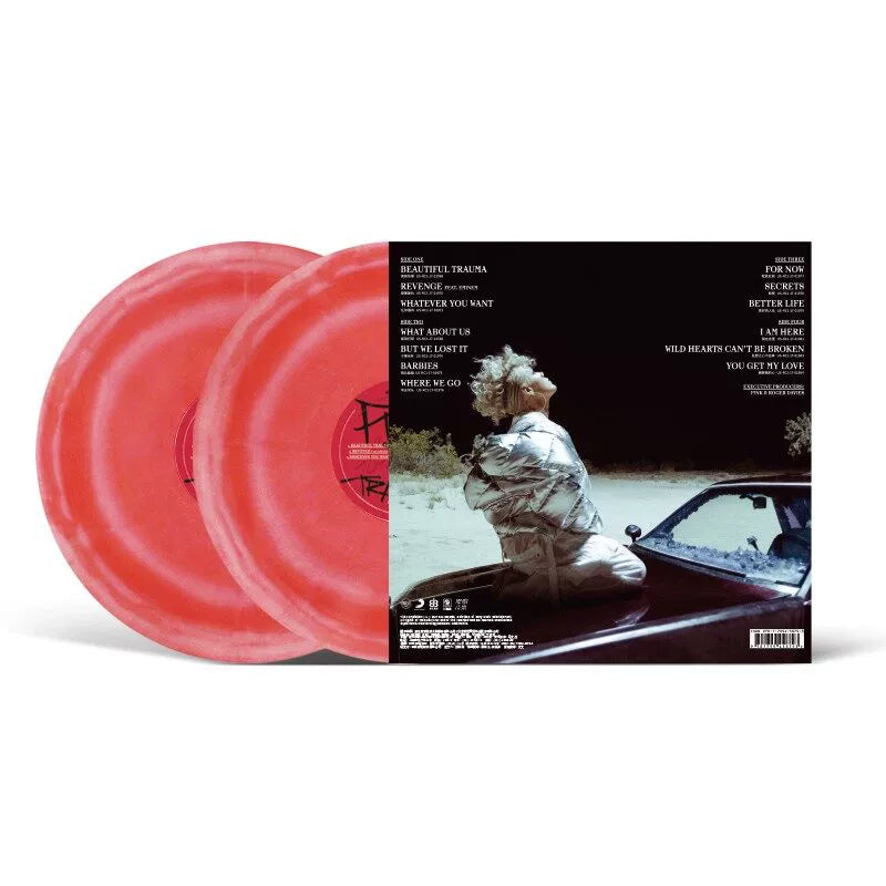 Pretty Pink album Beautiful Scar Fever 2LP Red and White mixed vinyl album  官方正版 粉红佳人Pink专辑 美丽伤痕 发烧 2LP红白混色胶唱片