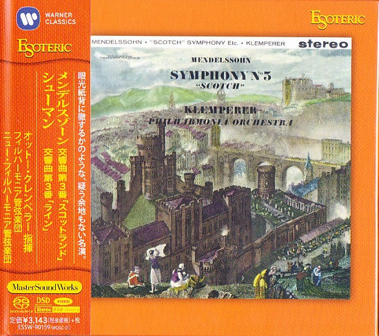 Felix Mendelssohn-Bartholdy, Robert Schumann, Otto Klemperer : Symphony N°3 "Scotch" - Symphony N°3 In E Flat Major, Op.97 "Rhenish" (SACD, Hybrid, Comp, Ltd, RE, RM)