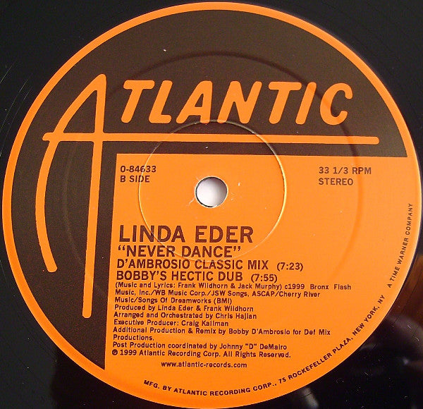 Linda Eder : Never Dance / Something To Believe In (2x12")