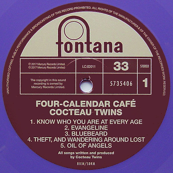 Cocteau Twins : Four-Calendar Café (2xLP, Album, RSD, RE, Pur)