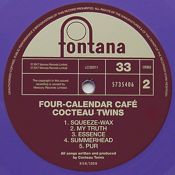 Cocteau Twins : Four-Calendar Café (2xLP, Album, RSD, RE, Pur)