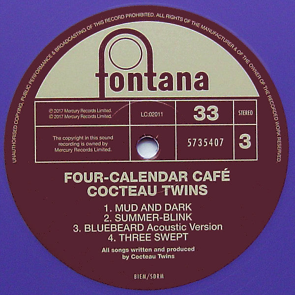 Cocteau Twins : Four-Calendar Café (2xLP, Album, RSD, RE, Pur)